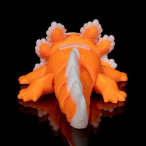 Custom Articulated 3DPrinted Axolotl Baby Candy - Collectible Display Piece, Stress Relief, ADHD Spinner - Various Colours - STLFLIX image 4