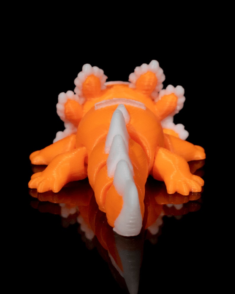 Custom Articulated 3DPrinted Axolotl Baby Candy - Collectible Display Piece, Stress Relief, ADHD Spinner - Various Colours - STLFLIX image 4