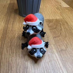 Minikerstwasbeer - verzamelobject, stressverlichting, gepersonaliseerd cadeau, feestelijk decor - Mat Mire Makes afbeelding 3