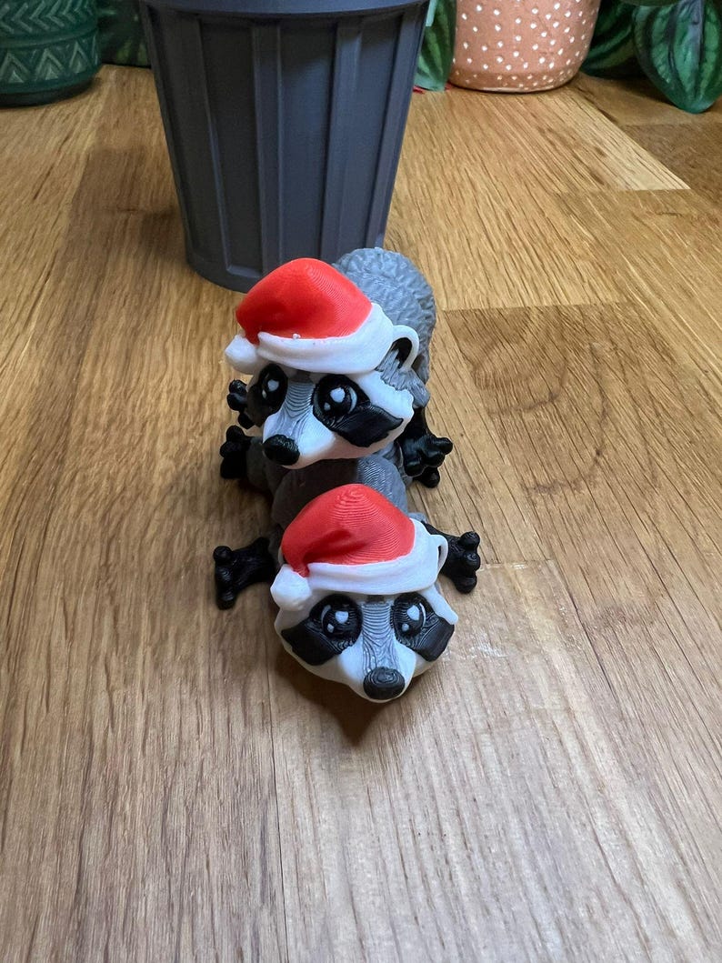 Minikerstwasbeer - verzamelobject, stressverlichting, gepersonaliseerd cadeau, feestelijk decor - Mat Mire Makes afbeelding 3
