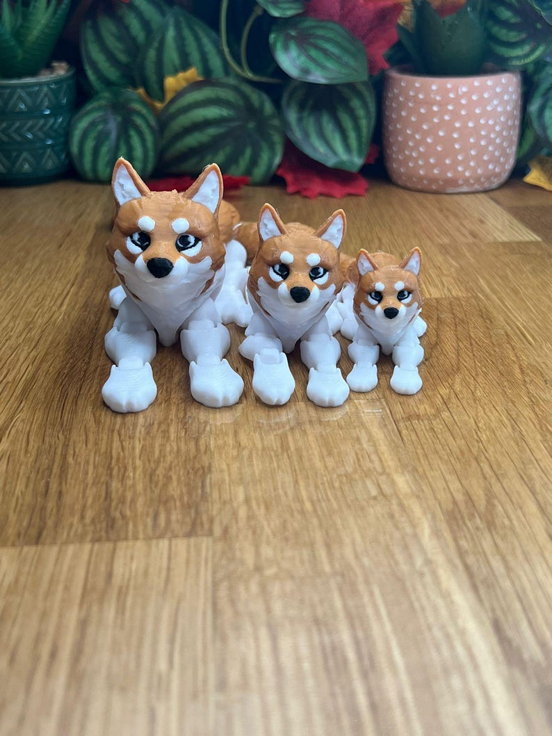 Loup articulé personnalisé imprimé en 3D - Pièce de collection, anti-stress, cadeau personnalisé - Différentes couleurs - Kekreations image 8