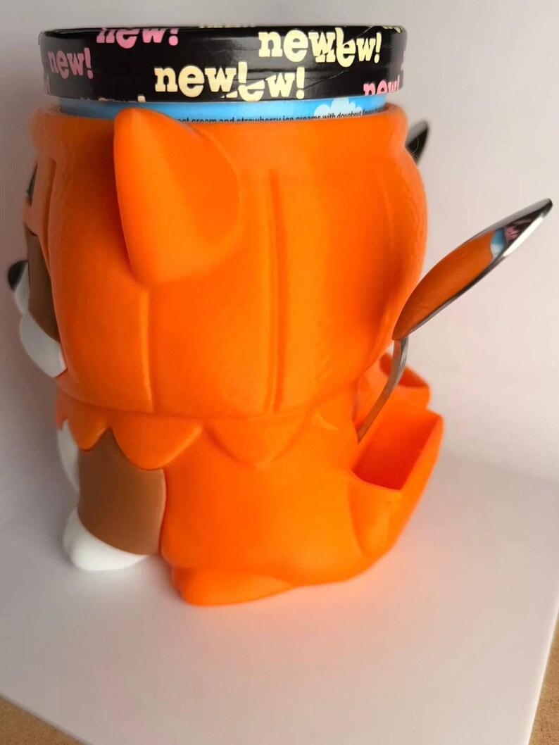 Kevin the Corgi Ice Cream Holder - 3D Printed Cute Ice Pint Holder image 4