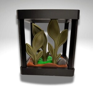 Kleines Pacman Frosch-Terrarium - 3D gedruckter Frosch und Terrarium - Raum-Dekor Bild 4