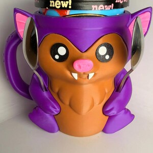 Bramble the Bat Ice Cream Holder - 3D Printed Cute Ice Pint Holder image 3
