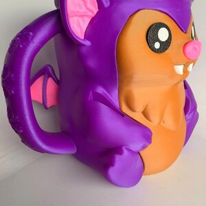 Bramble the Bat Ice Cream Holder - 3D Printed Cute Ice Pint Holder image 2