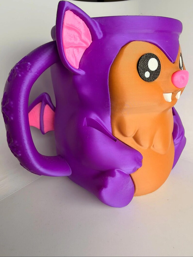 Bramble the Bat Ice Cream Holder - 3D Printed Cute Ice Pint Holder image 2