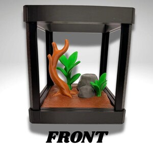 Winziges goldenes Giftfrosch-Terrarium - 3D gedruckter Frosch und Terrarium - Raumdekor Bild 4