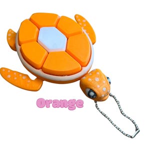 Fruit Turtle Clicker Keychain - Keyrings, Sensory, ADHD, Autism, Anxiety, Stress Relief Orange