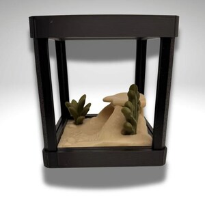 Tiny Desert Frog Terrarium - 3D Printed Frog and Terrarium - Room Decor image 7