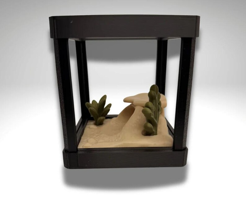 Tiny Desert Frog Terrarium - 3D Printed Frog and Terrarium - Room Decor image 7