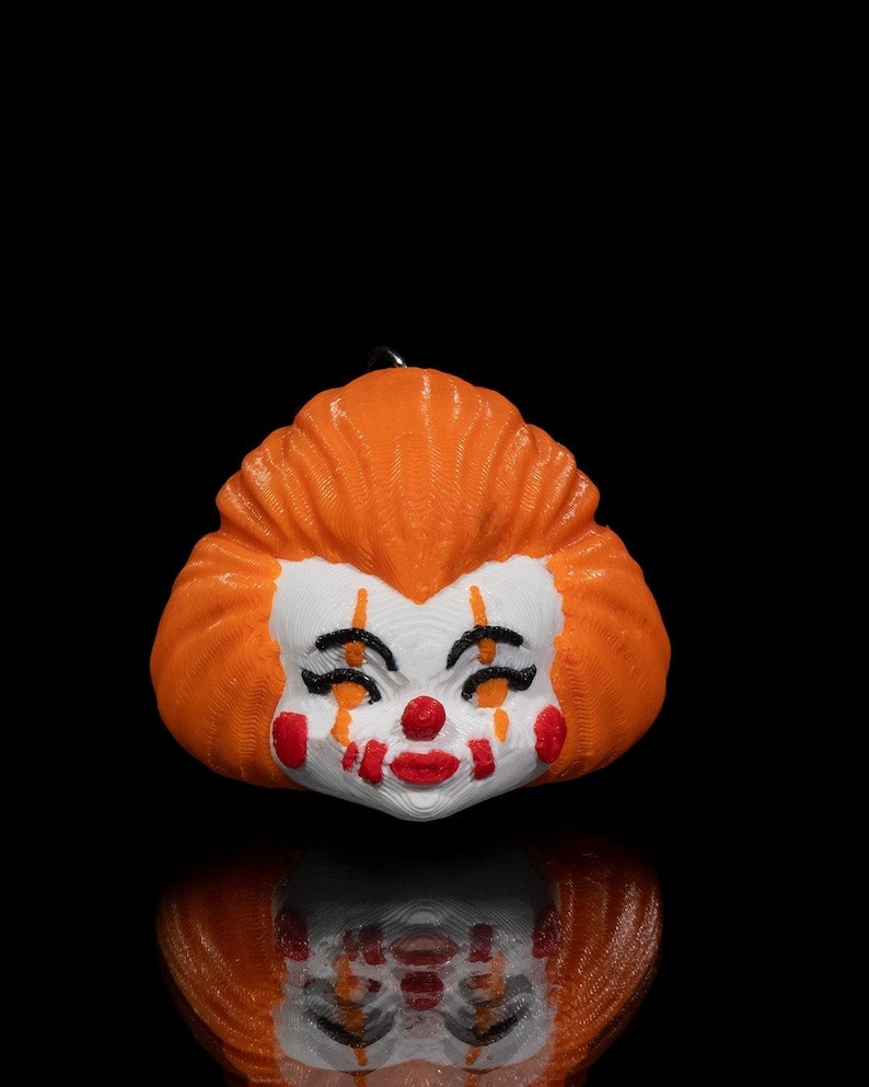 Penny The Wise Clown Keychain, Perfect for Halloween, 3D Printed Keyring Gift image 1