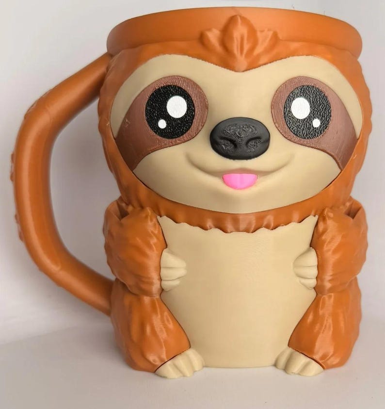 Sammy the Sloth Ice Cream Holder - 3D Printed Cute Ice Pint Holder image 4