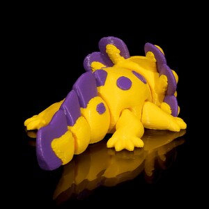 Aangepaste gelede 3D-geprinte Axolotl Baby Split - Collectible Display Piece, Stress Relief, ADHD Spinner - Verschillende kleuren - STLFLIX afbeelding 5