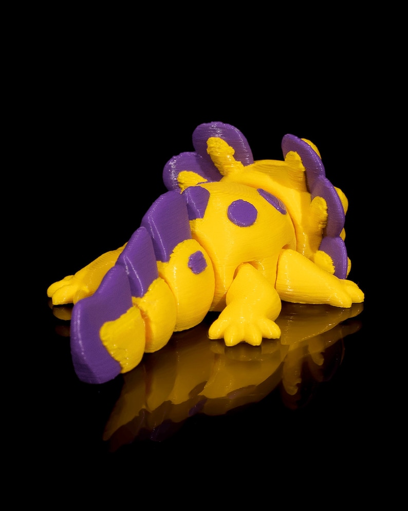 Aangepaste gelede 3D-geprinte Axolotl Baby Split - Collectible Display Piece, Stress Relief, ADHD Spinner - Verschillende kleuren - STLFLIX afbeelding 5