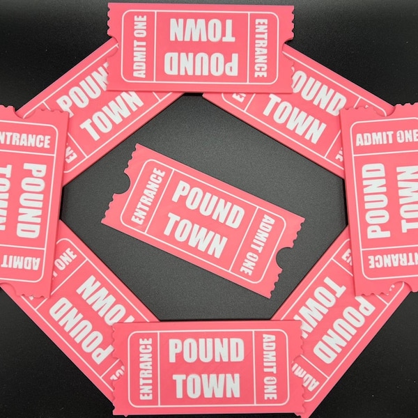 One Way Ticket to Pound Town - 3D Printed Gag Gift for Your Special Someone | Fun & Quirky Valentine's Day Surprise | Multiple Colours