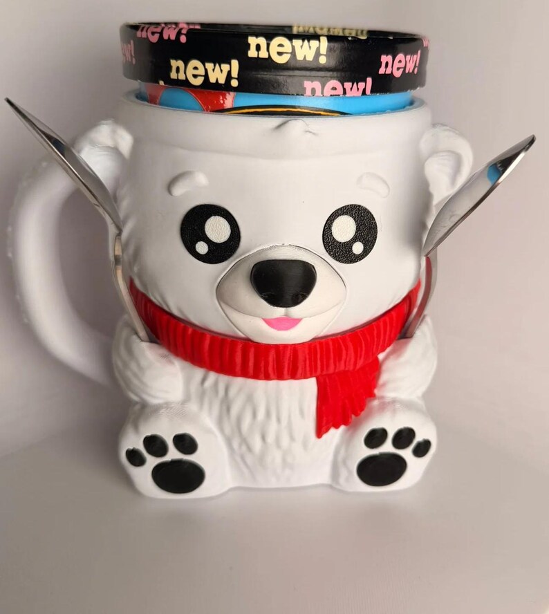 Support à glace Pawblo l'ours polaire - Joli support pour chope de glace imprimé en 3D image 4
