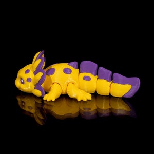 Aangepaste gelede 3D-geprinte Axolotl Baby Split - Collectible Display Piece, Stress Relief, ADHD Spinner - Verschillende kleuren - STLFLIX afbeelding 3