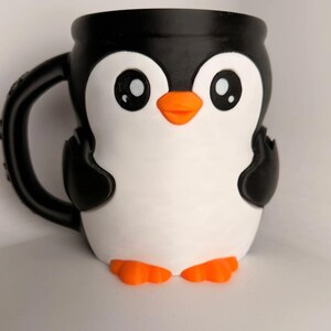 Pebble the Penguin Ice Cream Holder - 3D Printed Cute Ice Pint Holder image 5