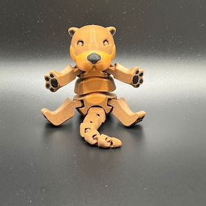 3DPrinted Otter Figurine - Collectible Display Piece, Stress Relief, Personalized Gift, Articulated Flexi - Various Colors - McGybeer