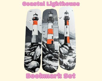 Coastal Lighthouse Bookmark Set - Bookish Gifts, Bookclub, Booktok, Bookstagram
