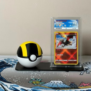 Ultra Monster Ball with display stand for slabs/toploaded/sleeved trading cards image 1