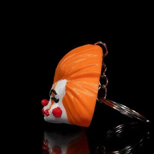 Penny The Wise Clown Keychain, Perfect for Halloween, 3D Printed Keyring Gift image 3