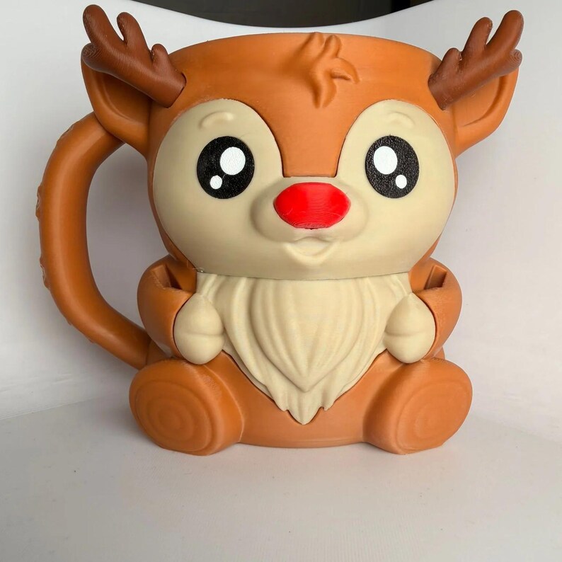 Soporte para helados de Rudy el Reno - Soporte para helados adorable impreso en 3D imagen 4