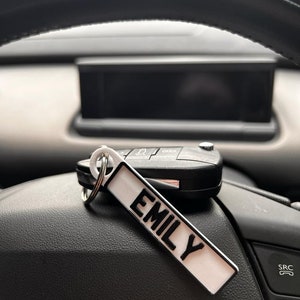 3D Licence Plate Keyring - Custom Number Plate Keyring - New Driver Gift image 3