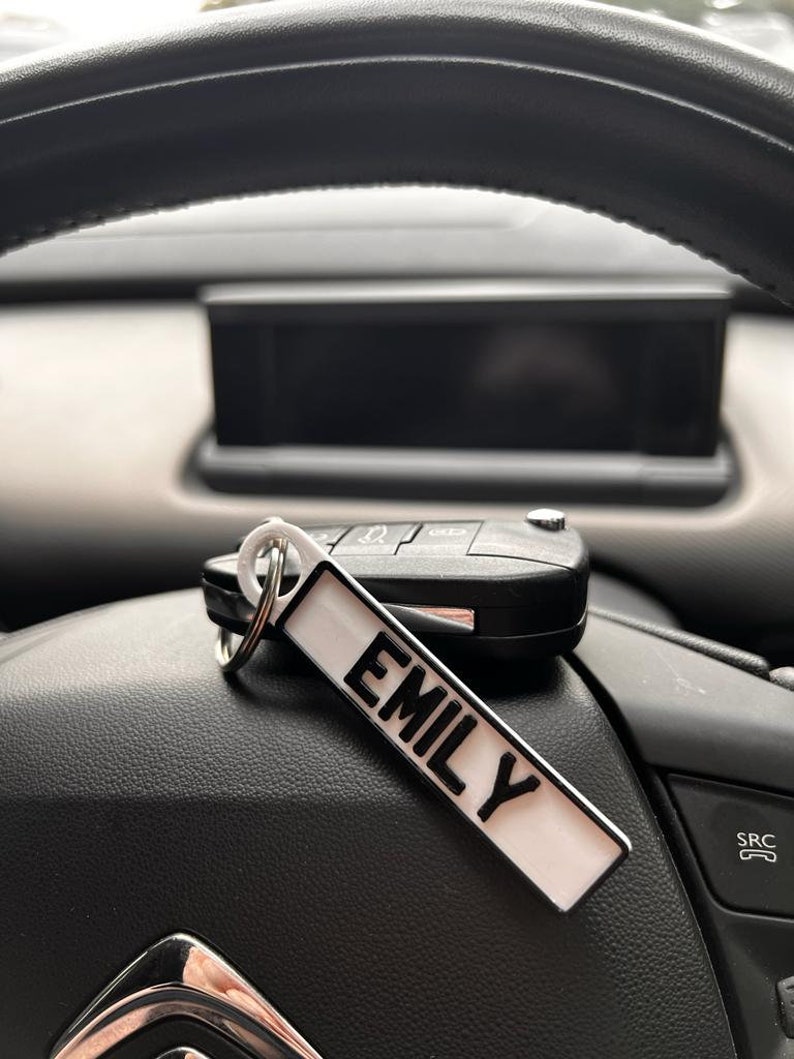 3D Licence Plate Keyring - Custom Number Plate Keyring - New Driver Gift image 3