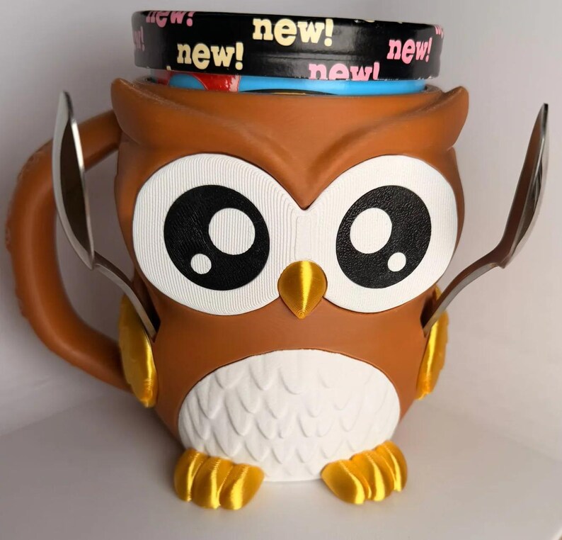 IJshouder Owlfonso de Uil - 3D-geprinte schattige ijspinthouder afbeelding 3