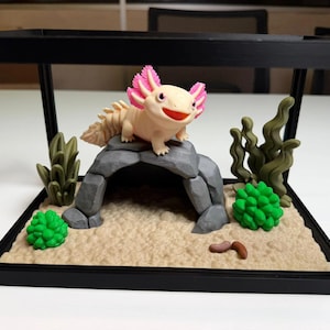 Juego interactivo Fidget Axolotl con acuario y accesorios imagen 2