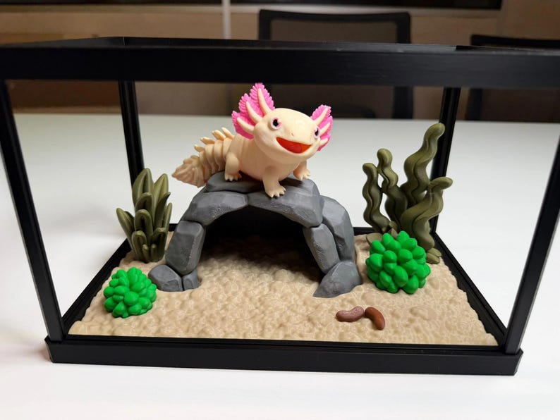 Juego interactivo Fidget Axolotl con acuario y accesorios imagen 2