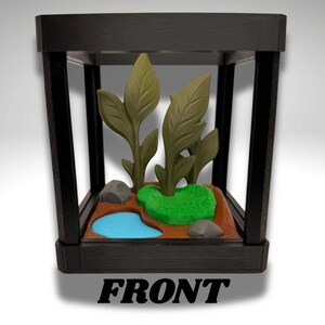 Kleines Pacman Frosch-Terrarium - 3D gedruckter Frosch und Terrarium - Raum-Dekor Bild 5