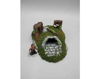 Forest Barrow Entrance 28mm scale - EC3D 3D Printed Miniature