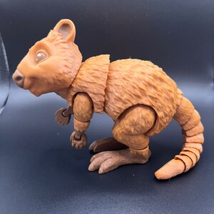 Custom Articulated 3DPrinted Quokka - Collectible Display Piece, Stress Relief, Personalized Gift - Various Colours - Mat Mire Makes image 3