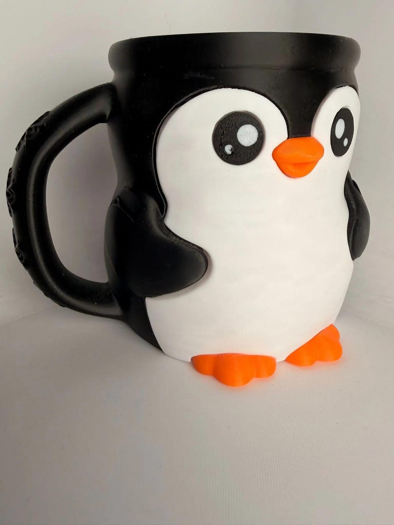Pebble the Penguin Ice Cream Holder - 3D Printed Cute Ice Pint Holder image 3