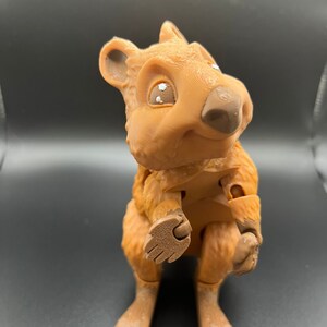 Custom Articulated 3DPrinted Quokka - Collectible Display Piece, Stress Relief, Personalized Gift - Various Colours - Mat Mire Makes image 2