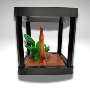 Winziges goldenes Giftfrosch-Terrarium - 3D gedruckter Frosch und Terrarium - Raumdekor Bild 5