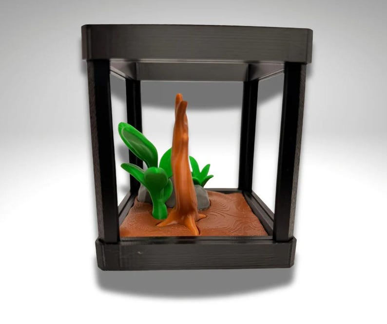 Winziges goldenes Giftfrosch-Terrarium - 3D gedruckter Frosch und Terrarium - Raumdekor Bild 5