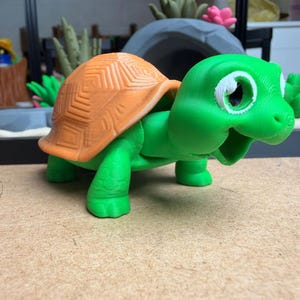 Fidget Tortoise Playset with 3D-Printed Tactile Figure Detailed Tank Environment Interactive Care Set & Stress Relief for Imaginative Play image 5