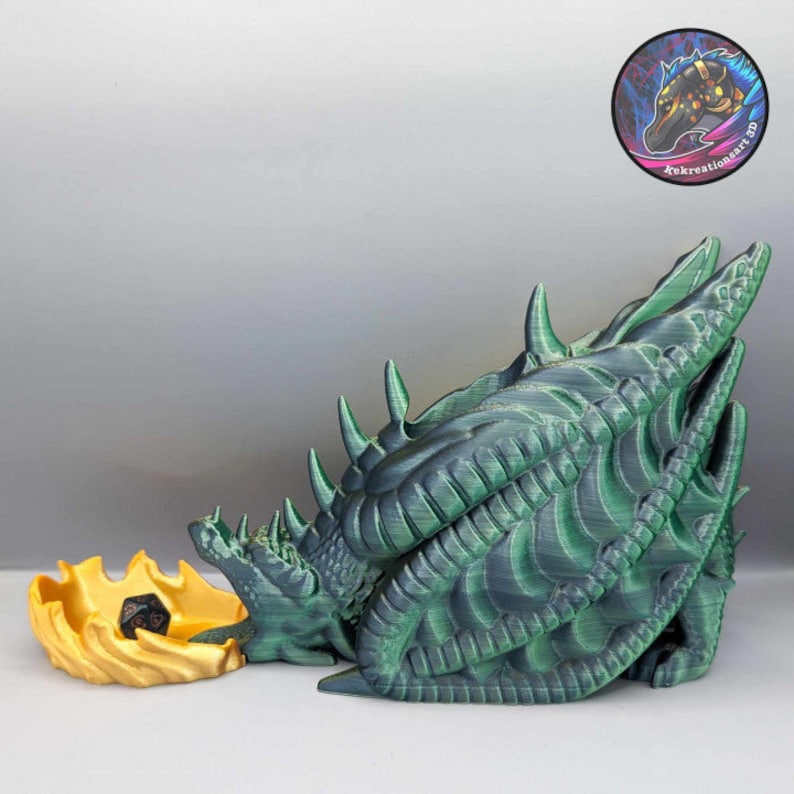 Torre de dados del dragón Wyvern que escupe fuego - Kekreations imagen 5