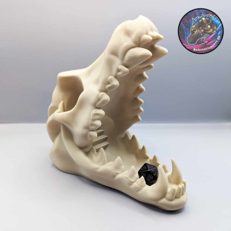 Wolf Skull Dice Tower and Ornament - Kekreations image 1