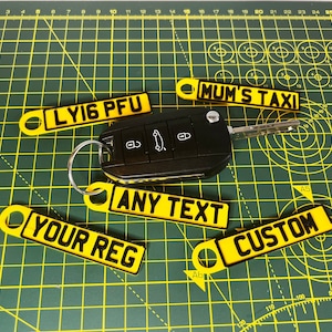 3D Licence Plate Keyring - Custom Number Plate Keyring - New Driver Gift