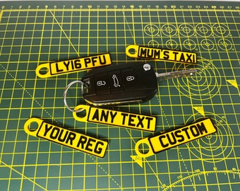 3D Licence Plate Keyring - Custom Number Plate Keyring - New Driver Gift
