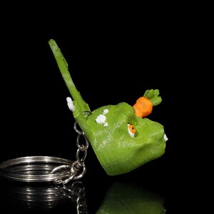 Zombunny Rabbit Keychain, Perfect for Halloween, 3D Printed Keyring Gift image 3