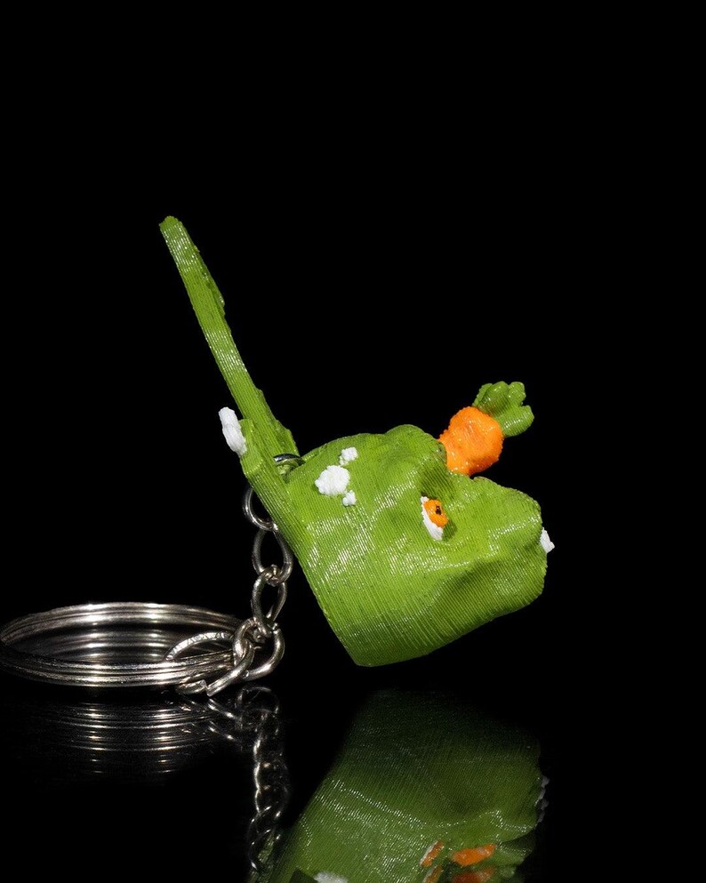 Zombunny Rabbit Keychain, Perfect for Halloween, 3D Printed Keyring Gift image 3