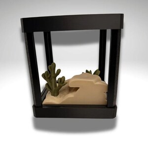 Tiny Desert Frog Terrarium - 3D Printed Frog and Terrarium - Room Decor image 6