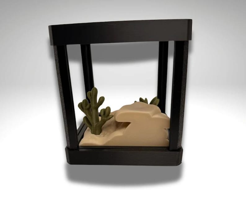 Tiny Desert Frog Terrarium - 3D Printed Frog and Terrarium - Room Decor image 6