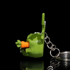Zombunny Rabbit Keychain, Perfect for Halloween, 3D Printed Keyring Gift image 4