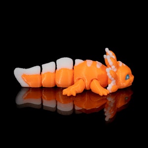 Custom Articulated 3DPrinted Axolotl Baby Candy - Collectible Display Piece, Stress Relief, ADHD Spinner - Various Colours - STLFLIX image 3